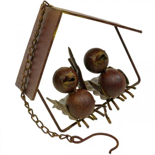 Produkt Ozdobne ptaszki do zawieszenia rdzawo-dekoracyjne metalowe brązowe 14,5×16cm