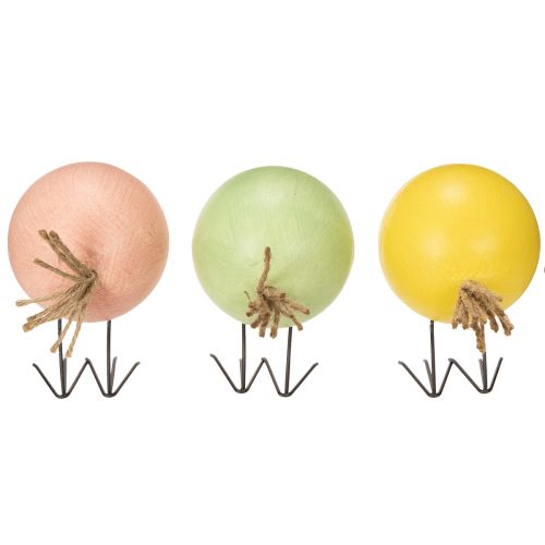 Produkt Dekoracyjne figurki w kształcie kurcząt o okrągłym kształcie, idealne do lekkich i zabawnych akcentów, 9,5 cm, 3 sztuki