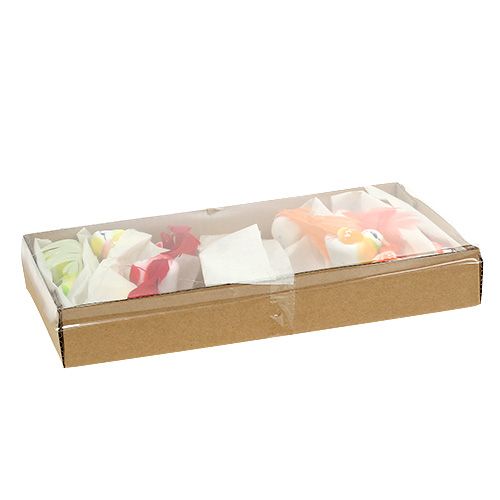 Floristik24 Ptak 8cm kolorowy, różne 12szt.