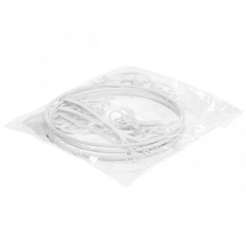 Floristik24 Sprężyna do dekoracji okien Bird deco, metalowa biała Ø12cm 4szt