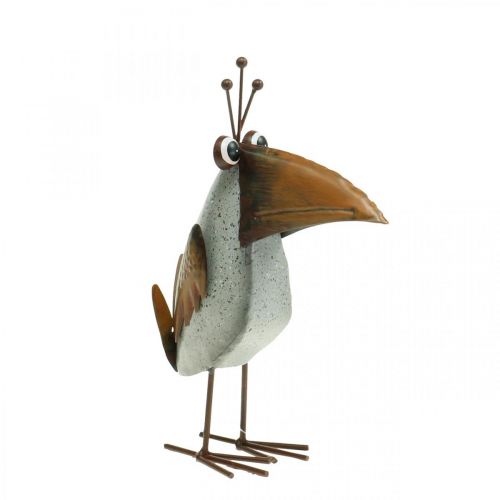 Floristik24 Metalowy ptak, ozdobny kruk, metalowa dekoracja, dekoracja ogrodowa 24,5 cm