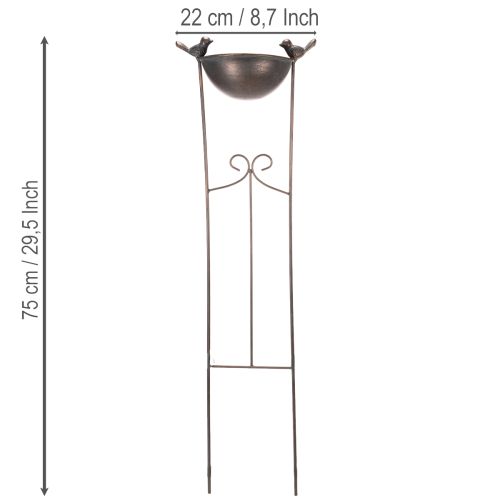 Produkt Dekoracyjna ptasia kąpiel, misa na kwiaty z kratką, nostalgiczny wygląd, stylowy element ogrodowy, 75 cm