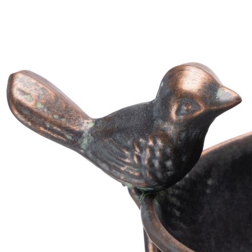 Produkt Dekoracyjna ptasia kąpiel, misa na kwiaty z kratką, nostalgiczny wygląd, stylowy element ogrodowy, 75 cm