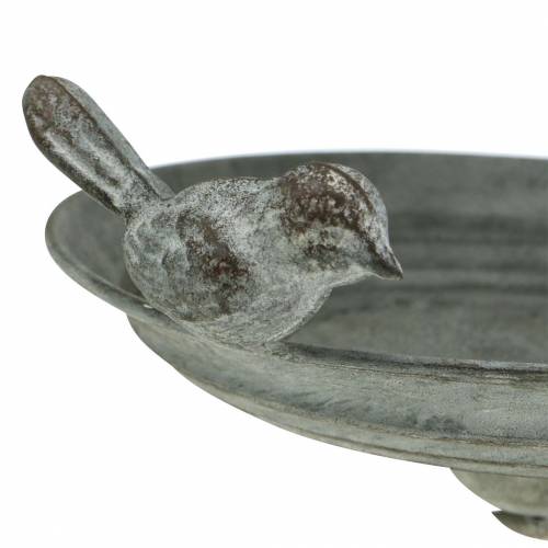 Floristik24 Karmnik wiszący metalowy szary, rdzawy, biały myty Ø21cm H27cm