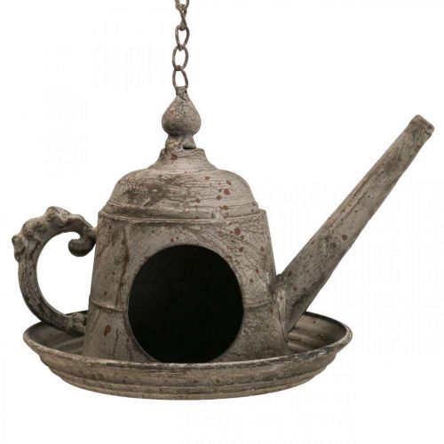 Dekoracyjny domek dla ptaków vintage ozdobny metalowy dzbanek do zawieszenia wys. 51 cm
