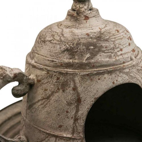 Dekoracyjny domek dla ptaków vintage ozdobny metalowy dzbanek do zawieszenia wys. 51 cm