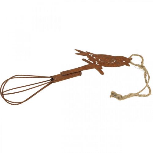 Produkt Wisząca dekoracja patynowana dekoracja ptaszek vintage dekoracja metalowa 28cm