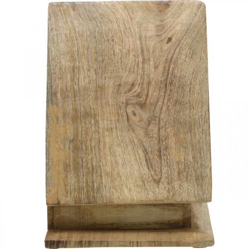 Produkt Dekoracyjny domek dla ptaków, budka lęgowa stojąca z naturalnego drewna W21cm