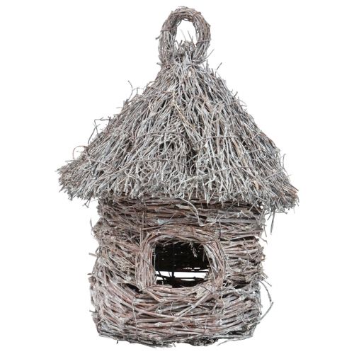 Floristik24 Dekoracyjny domek dla ptaków z drewna i metalu dekoracyjny domek na drzewie Ø17cm W26cm