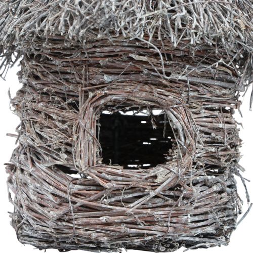 Floristik24 Dekoracyjny domek dla ptaków z drewna i metalu dekoracyjny domek na drzewie Ø17cm W26cm