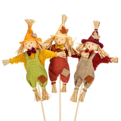 Dekoracyjna figurka stracha na wróble na patyku do majsterkowania i roślin, 60 cm
