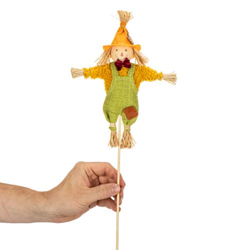 Dekoracyjna figurka stracha na wróble na patyku do majsterkowania i roślin, 60 cm | Floristik24.pl