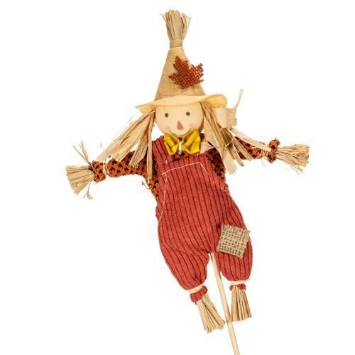 Dekoracyjna figurka stracha na wróble na patyku do majsterkowania i roślin, 60 cm | Floristik24.pl