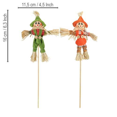 Produkt Paliki do kwiatów stracha na wróble zielono-pomarańczowe wys. 16 cm 16 szt.