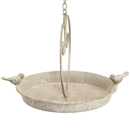 Produkt Kąpiel dla ptaków metalowa z sercem do zawieszenia antyczna Ø21,5cm