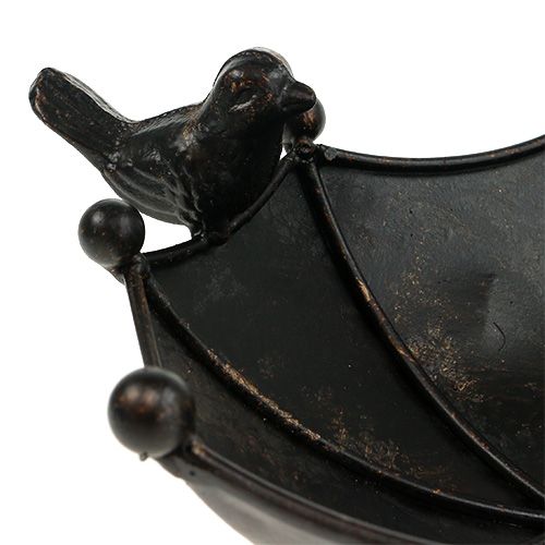 Floristik24 Miska do karmienia parasolka dla ptaków ciemnobrązowa 41cm