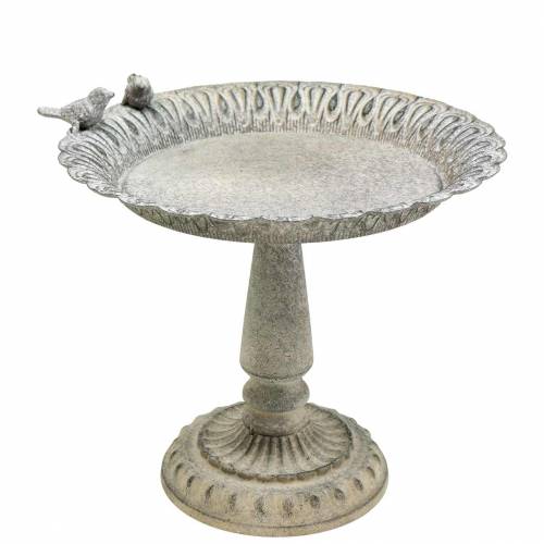 Wanna dla ptaków na podstawie Metal Grey, White Washed Ø28,3cm H26,5cm