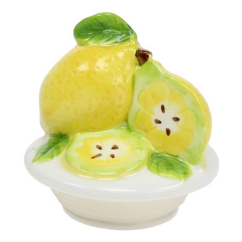 Floristik24 Słoik do przechowywania z pokrywką cytryna 15,5cm