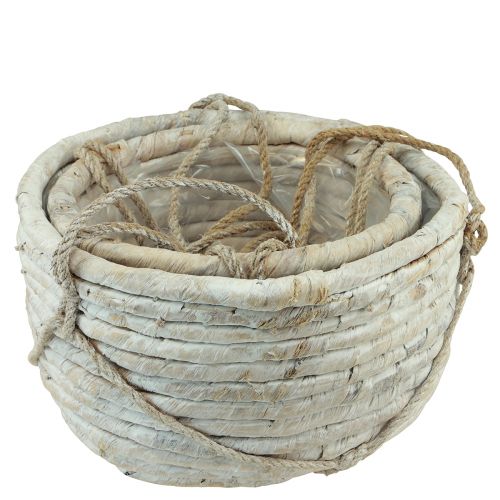 Produkt Kosz do zawieszania hiacynt wodny biały 25/31 cm, zestaw 2 szt