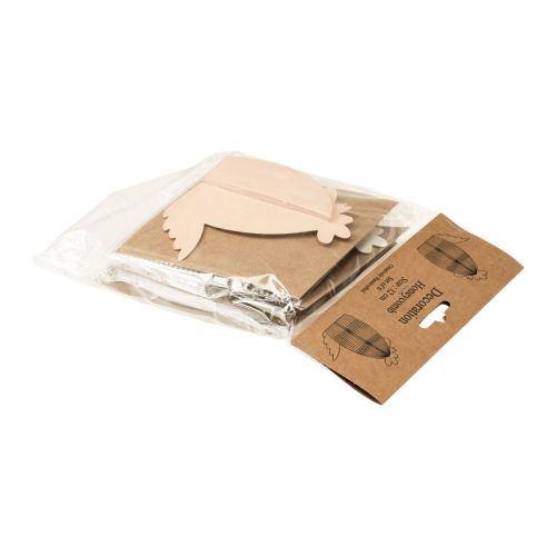 Produkt Dekoracja stołu kurczak w kształcie plastra miodu Wielkanoc biały pomarańczowy 11×6,5×12cm 6szt