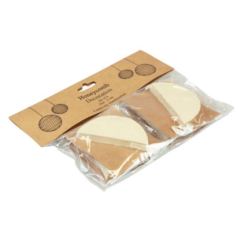Produkt Kulki o strukturze plastra miodu Kulki o strukturze plastra miodu Świąteczne kremowe złote Ø8cm 4szt