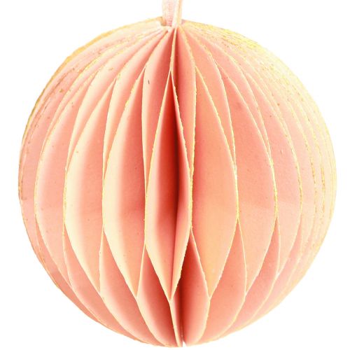 Produkt Kula plastra miodu Ozdoby świąteczne morela różowa Ø7cm 4 szt