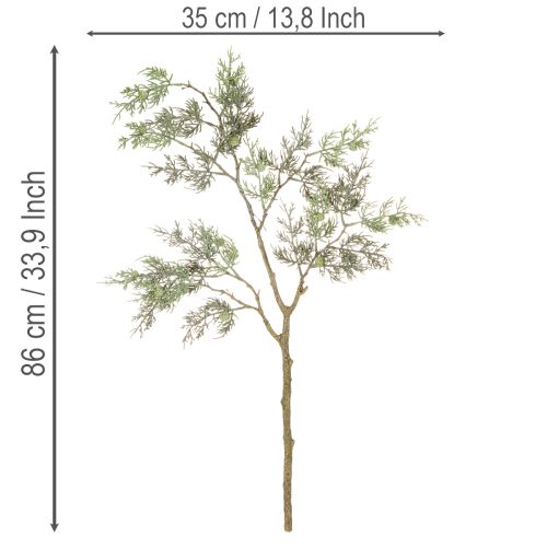 Sztuczna gałązka jałowca, dekoracyjna sztuczna gałązka do wazonów, 86 cm | Floristik24.pl