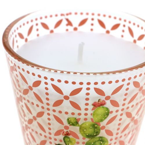 Produkt Świeca woskowa w szklanym kaktusie Ø6,5cm 2szt
