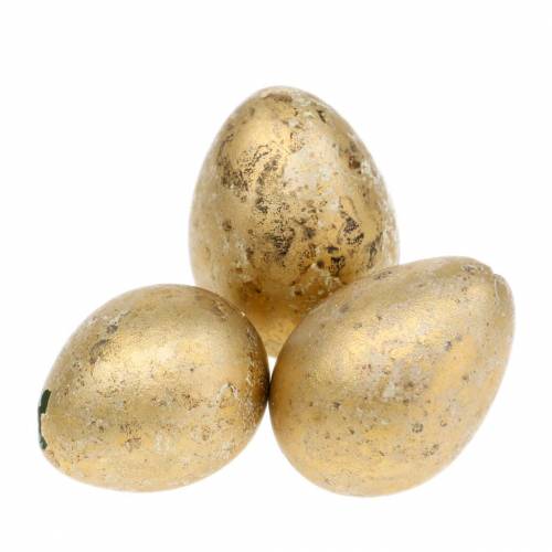 Jajko przepiórcze jako dekoracja puste złote 3cm 50szt