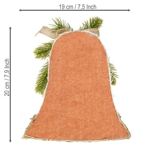 Produkt Dekoracja ścienna dzwonek świąteczny juta mix wys. 20cm 2 szt.