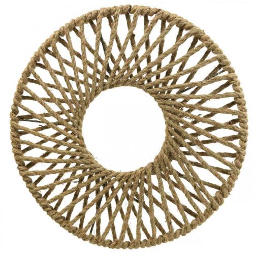Floristik24 Dekoracja ścienna w stylu Boho, ozdobna wstążka jutowa Ø38cm