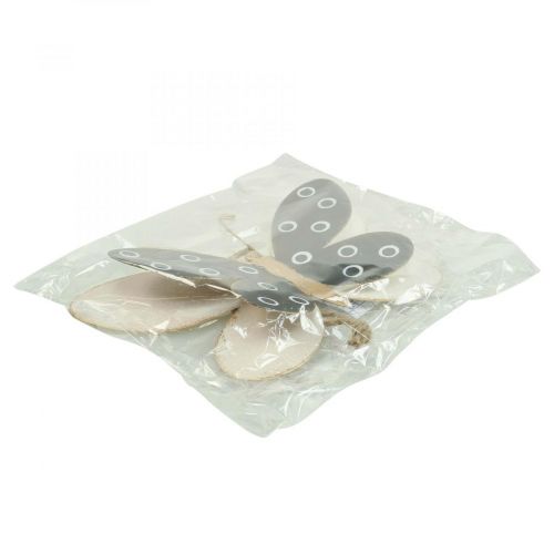 Produkt Wall Art Butterfly Deco Czarny Biały Złoty Metal 15cm
