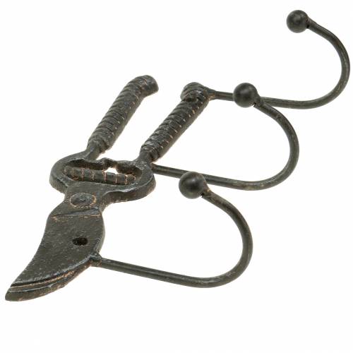 Floristik24 Nożyce ogrodowe Hook Rail Ciemny Brąz 25cm x 15cm