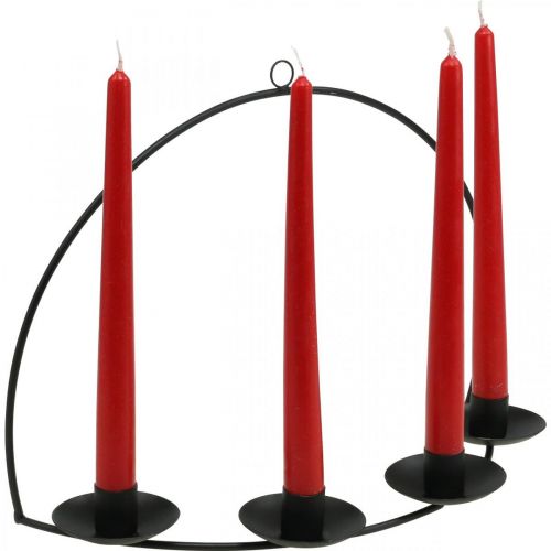 Produkt Świecznik Ścienny Czarny Metalowy Świecznik 35×24cm