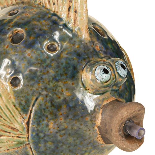 Produkt Figurka Gargulca Ceramiczna Ryba Niebiesko-Brązowa 20×11×13,5 cm