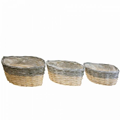 Produkt Wiklinowy kosz do sadzenia Miska na rośliny L29/33/38cm kpl 3 szt