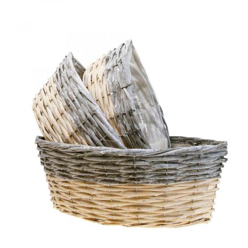 Produkt Wiklinowy kosz do sadzenia Miska na rośliny L29/33/38cm kpl 3 szt