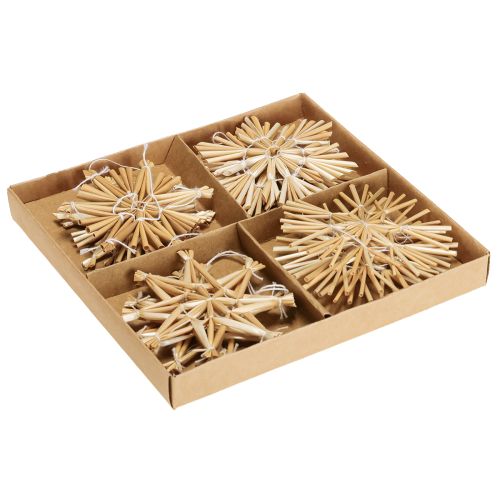 Produkt Gwiazdki słomkowe ozdoby choinkowe 8cm 12 szt.