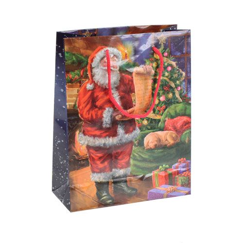 Floristik24 Torba papierowa Santa 11cm x 13,5cm