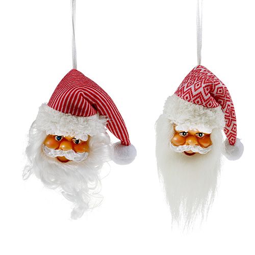 Zawieszka bożonarodzeniowa głowa Mikołaja 14cm, 20cm 2szt