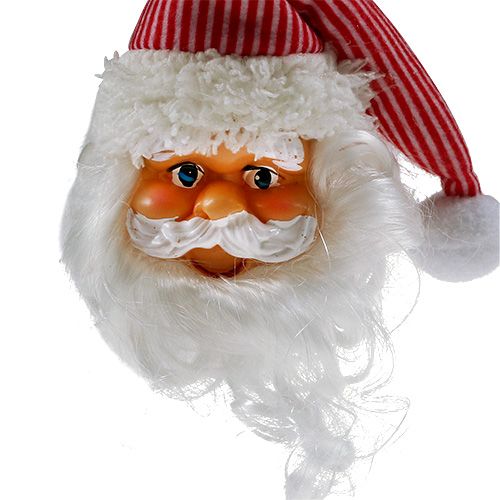 Floristik24 Zawieszka bożonarodzeniowa głowa Mikołaja 14cm, 20cm 2szt