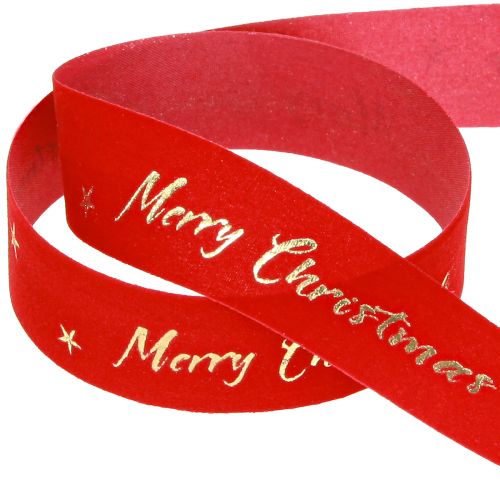 Produkt Wstążka świąteczna czerwono złota wstążka „Merry Christmas” 25mm 20m