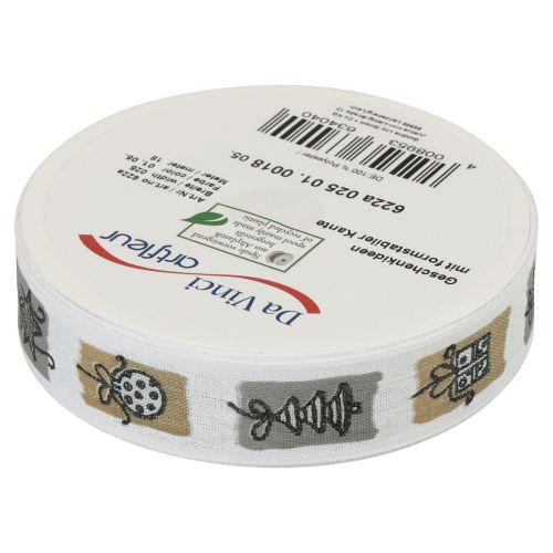 Produkt Wstążka Świąteczna Szara Wstążka Świąteczna 25mm 18m