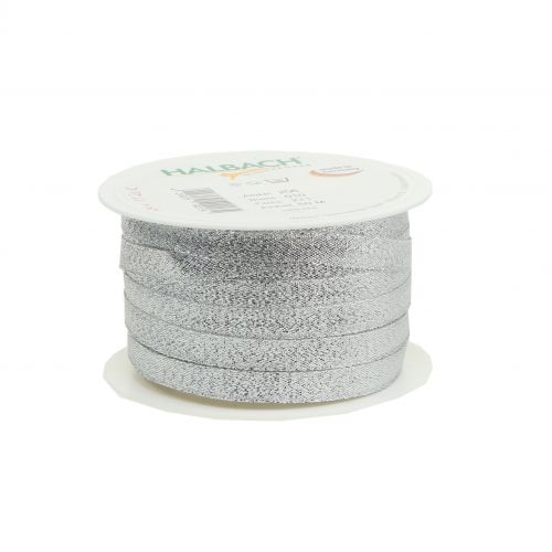 Produkt Świąteczna wstążka lureks srebrna 10mm 50m