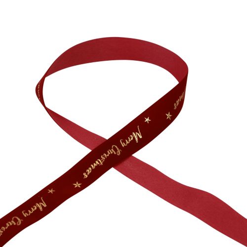 Wstążka prezentowa Wstążka świąteczna czerwona aksamitna wstążka 25mm 20m