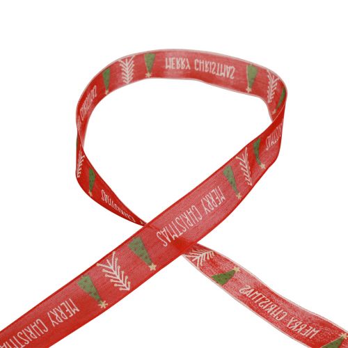Produkt Wstążka prezentowa, wstążka świąteczna, wstążka świąteczna Wesołych Świąt 25mm 18m