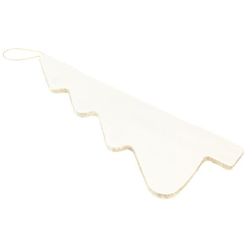 Produkt Choinka papierowa jodła do zawieszania biała 40cm 2szt