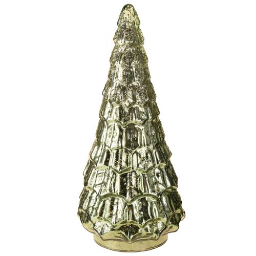 Floristik24 Choinka świąteczna z oświetleniem LED vintage zielono-złota 38cm