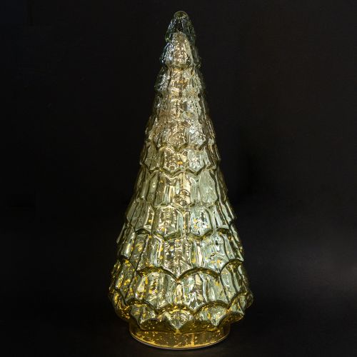 Floristik24 Choinka świąteczna z oświetleniem LED vintage zielono-złota 38cm