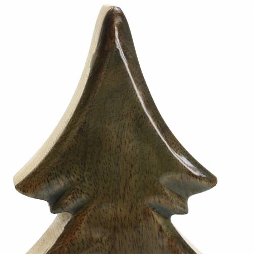 Floristik24 Drewno jodłowe glazurowane naturalne, białe drewno mango wys.29cm